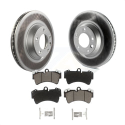 Front Coated Disc Brake Rotors And Ceramic Pads Kit For Audi Q7 Porsche Cayenne Volkswagen Touareg KGC-101405