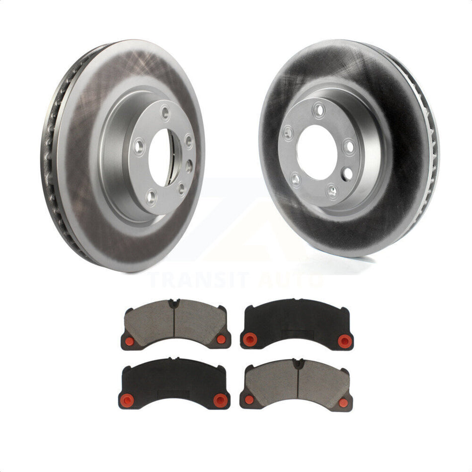 Front Coated Disc Brake Rotors And Ceramic Pads Kit For Porsche Cayenne KGC-101407 by Transit Auto