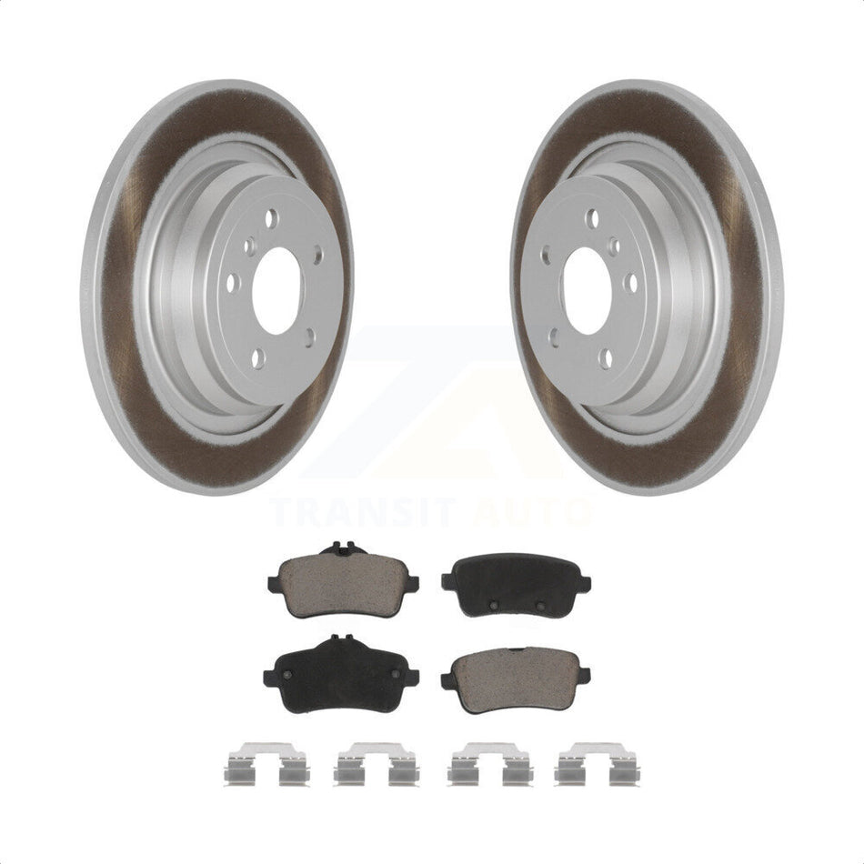 Rear Coated Disc Brake Rotors And Ceramic Pads Kit For Mercedes-Benz ML350 GLE350 ML250 GLE300d KGC-101411 by Transit Auto