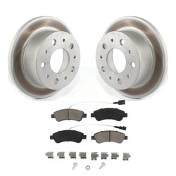 Rear Coated Disc Brake Rotors And Ceramic Pads Kit For Ram ProMaster 1500 2500 3500 KGC-101413