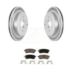Rear Coated Disc Brake Rotors And Ceramic Pads Kit For INFINITI Nissan Armada QX80 QX56 KGC-101419