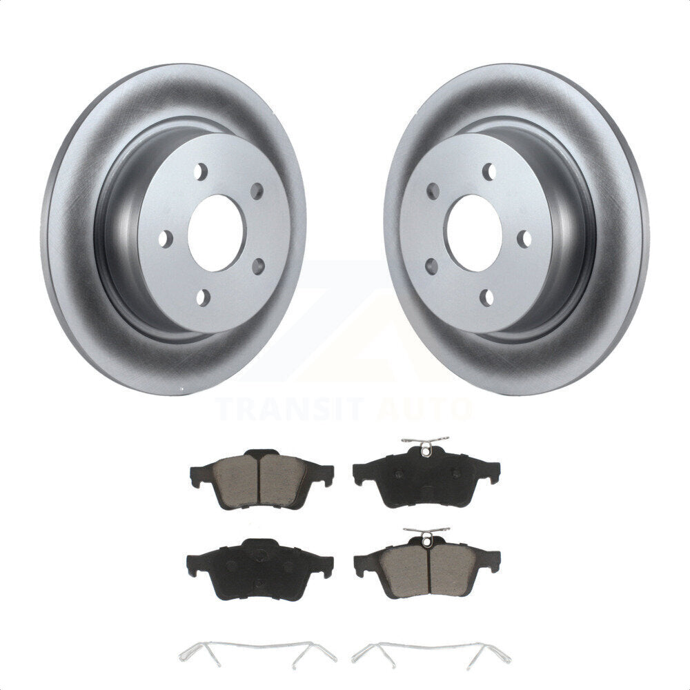 Rear Coated Disc Brake Rotors And Ceramic Pads Kit For Ford Escape Connect C-Max KGC-101421 by Transit Auto