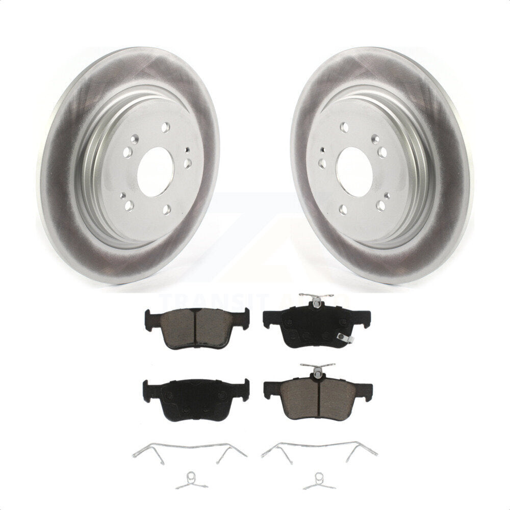 Rear Coated Disc Brake Rotors And Ceramic Pads Kit For 2019-2022 Acura RDX KGC-101422 by Transit Auto