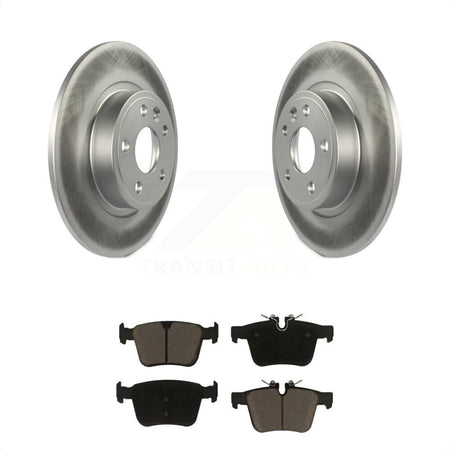 Rear Coated Disc Brake Rotors And Ceramic Pads Kit For Land Rover Discovery Sport Jaguar E-Pace KGC-101423 by Transit Auto