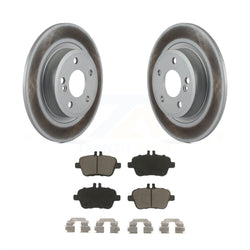 Rear Coated Disc Brake Rotors And Ceramic Pads Kit For Mercedes-Benz GLA250 CLA250 INFINITI QX30 B Electric Drive B250e KGC-101435