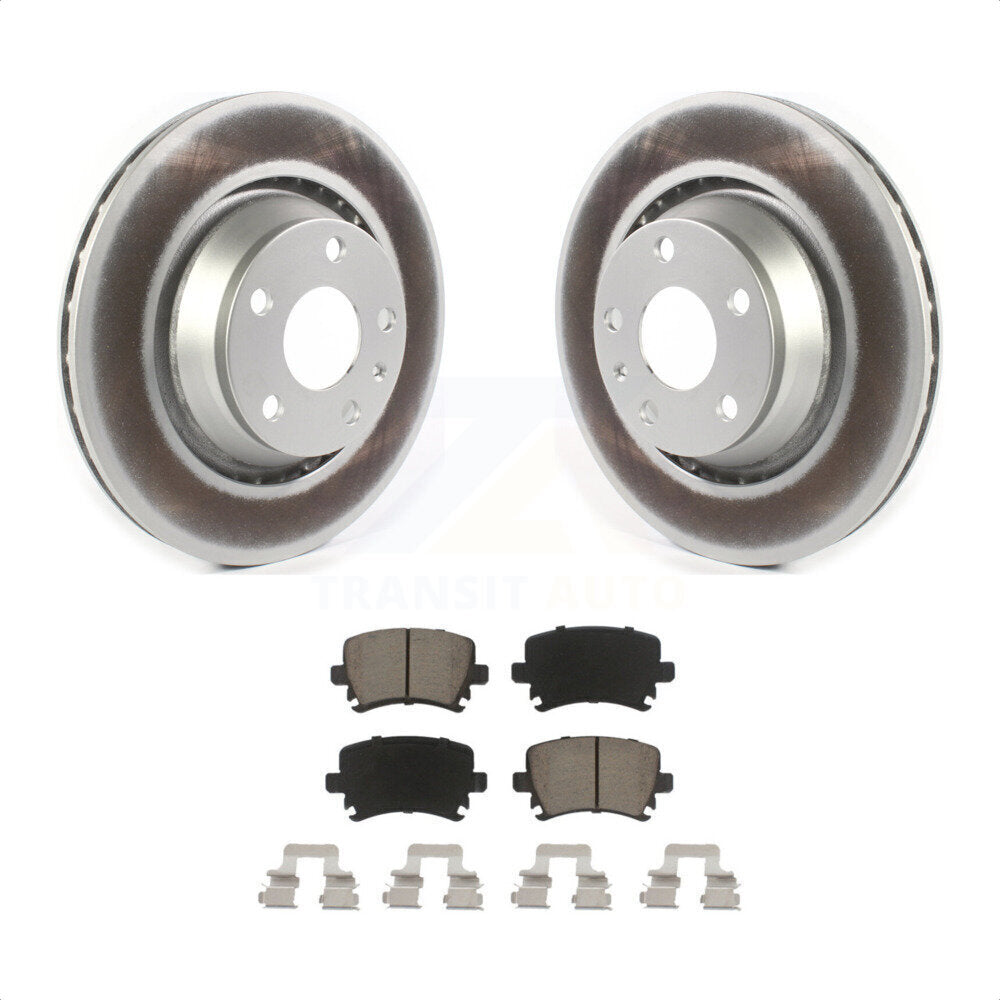 Rear Coated Disc Brake Rotors And Ceramic Pads Kit For Audi TT Quattro RS KGC-101436 by Transit Auto