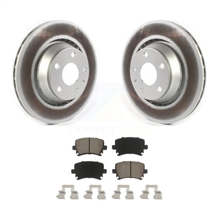 Rear Coated Disc Brake Rotors And Ceramic Pads Kit For Audi TT Quattro RS KGC-101436 by Transit Auto