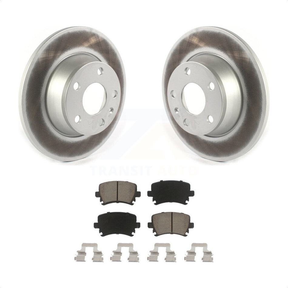 Rear Coated Disc Brake Rotors And Ceramic Pads Kit For Audi TT Quattro With 286mm Diameter Rotor KGC-101437 by Transit Auto