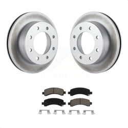 Rear Coated Disc Brake Rotors And Ceramic Pads Kit For Chevrolet Express 2500 GMC 3500 Savana KGC-101441