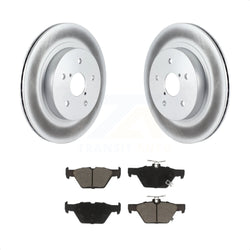 Rear Coated Disc Brake Rotors And Ceramic Pads Kit For Subaru Outback Legacy WRX KGC-101445
