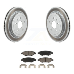 Rear Coated Disc Brake Rotors And Ceramic Pads Kit For Chevrolet Camaro Cadillac CTS KGC-101450