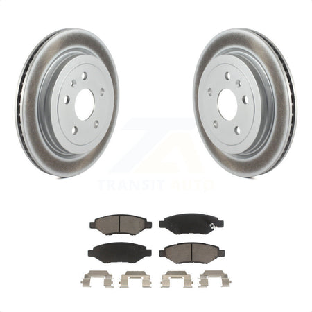 Rear Coated Disc Brake Rotors And Ceramic Pads Kit For Chevrolet Camaro Cadillac CTS KGC-101450 by Transit Auto