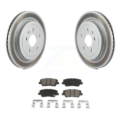 Rear Coated Disc Brake Rotors And Ceramic Pads Kit For Cadillac CTS KGC-101451