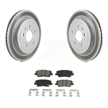 Rear Coated Disc Brake Rotors And Ceramic Pads Kit For Cadillac CTS KGC-101451 by Transit Auto