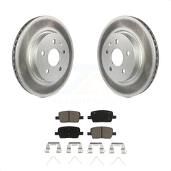 Rear Coated Disc Brake Rotors And Ceramic Pads Kit For Chevrolet Camaro Cadillac CT6 KGC-101455