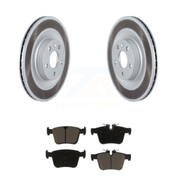 Rear Coated Disc Brake Rotors And Ceramic Pads Kit For 2016-2019 Volvo XC90 With 320mm Diameter Rotor KGC-101462