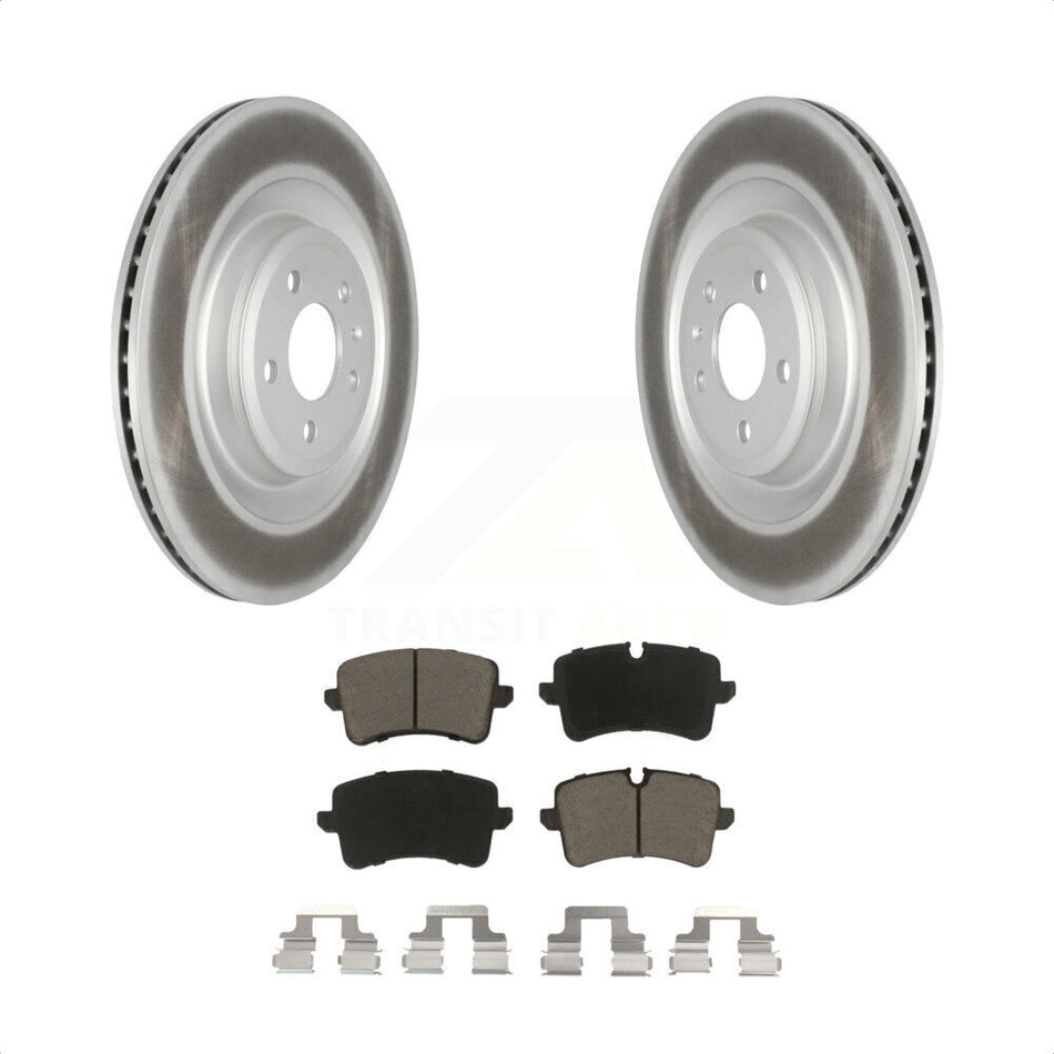 Rear Coated Disc Brake Rotors And Ceramic Pads Kit For Audi A8 Quattro S6 S7 S8 KGC-101468 by Transit Auto