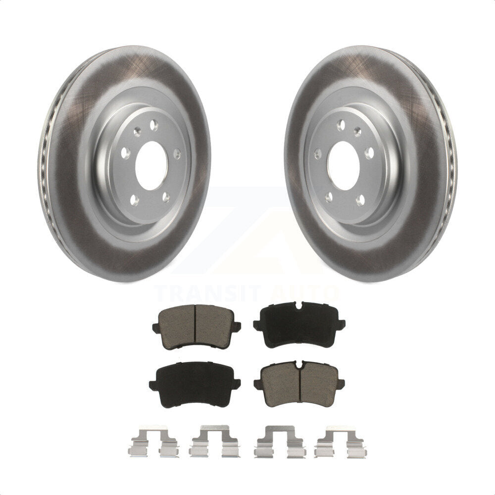 Rear Coated Disc Brake Rotors And Ceramic Pads Kit For Audi A6 Quattro A7 Porsche Macan A8 KGC-101469 by Transit Auto