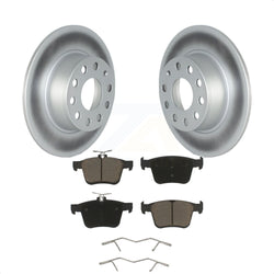 Rear Coated Disc Brake Rotors And Ceramic Pads Kit For Volkswagen Jetta Taos KGC-101477