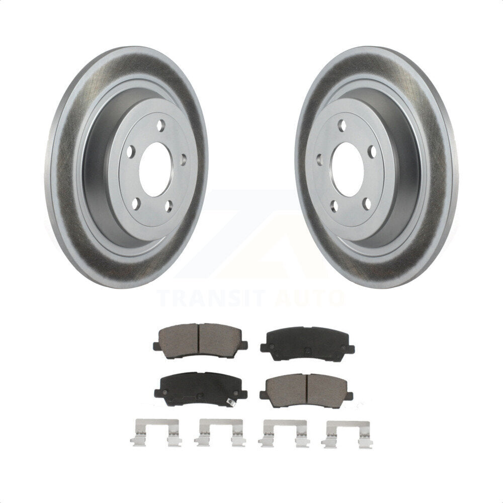 Rear Coated Disc Brake Rotors And Ceramic Pads Kit For Ford Mustang KGC-101480 by Transit Auto