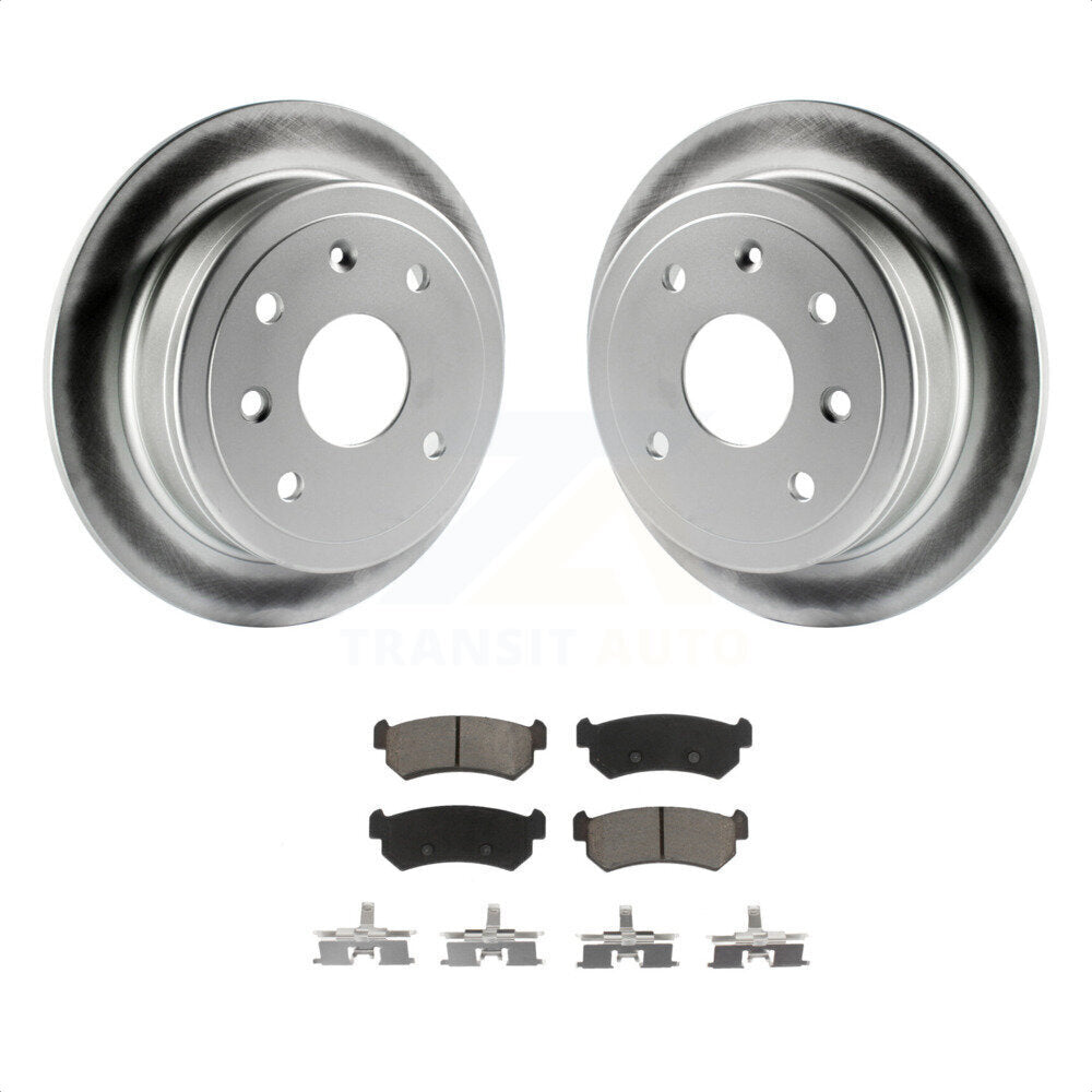 Rear Coated Disc Brake Rotors And Ceramic Pads Kit For Suzuki Forenza Reno Chevrolet Optra KGC-101487 by Transit Auto