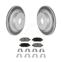 Rear Coated Disc Brake Rotors And Ceramic Pads Kit For INFINITI G37 G35 Q60 KGC-101490
