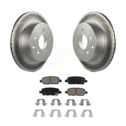 Rear Coated Disc Brake Rotors And Ceramic Pads Kit For Nissan Rogue Sport INFINITI G35 Select LEAF Juke 350Z Qashqai X-Trail KGC-101491