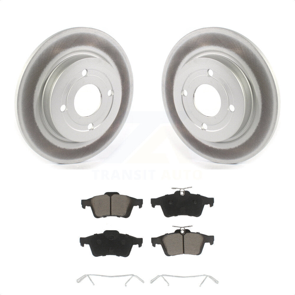 Rear Coated Disc Brake Rotors And Ceramic Pads Kit For Ford EcoSport KGC-101499 by Transit Auto