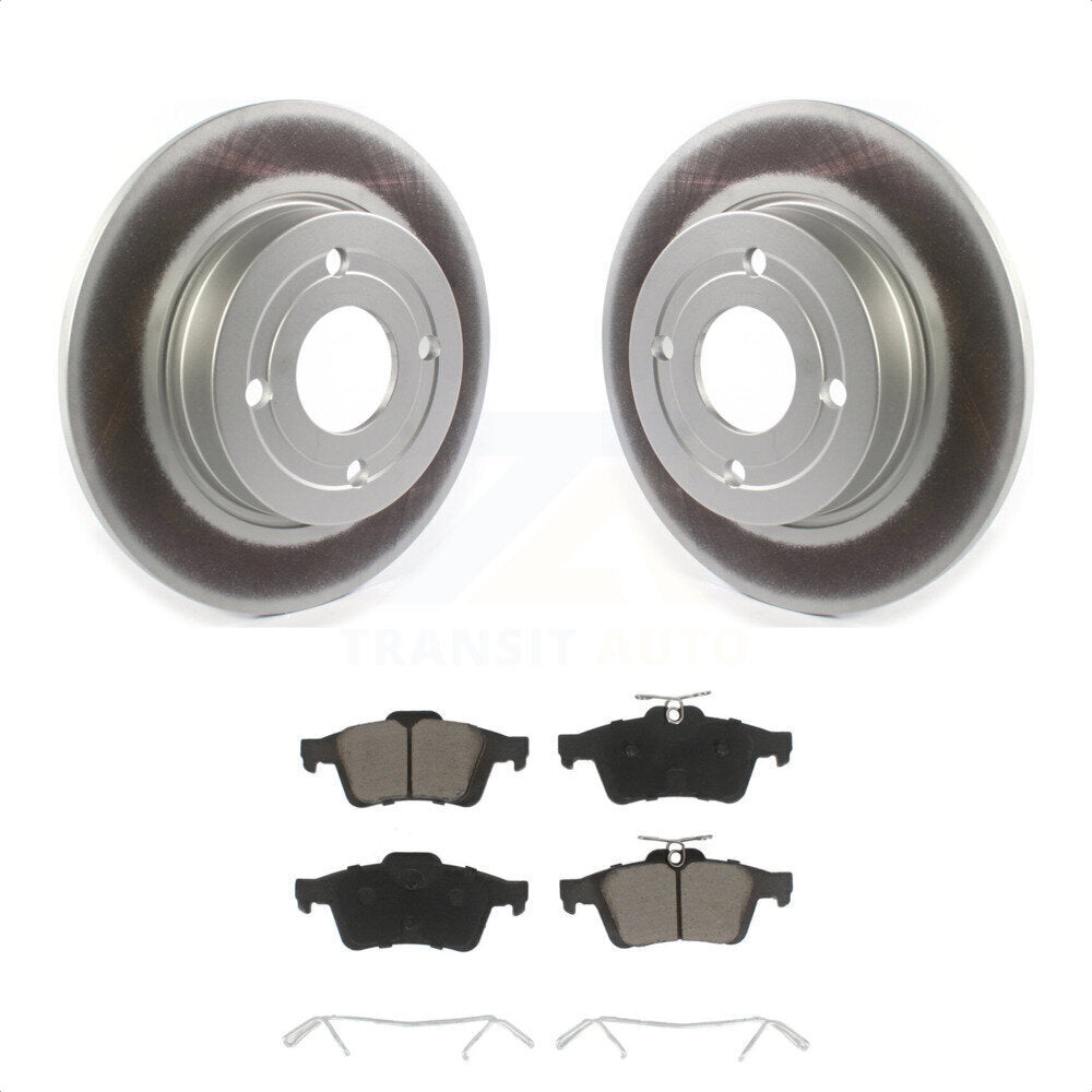 Rear Coated Disc Brake Rotors And Ceramic Pads Kit For Ford EcoSport KGC-101500 by Transit Auto