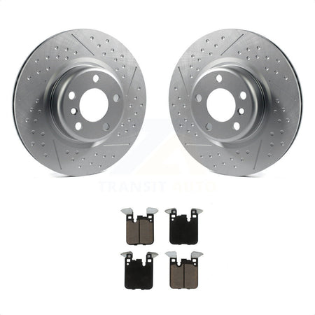 Rear Coated Disc Brake Rotors And Ceramic Pads Kit For BMW 328i 428i 320i xDrive 228i M235i 230i Gran Coupe M240i KGC-101508 by Transit Auto