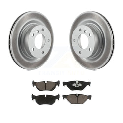 Rear Coated Disc Brake Rotors And Ceramic Pads Kit For BMW 328i 325i 323i KGC-101515