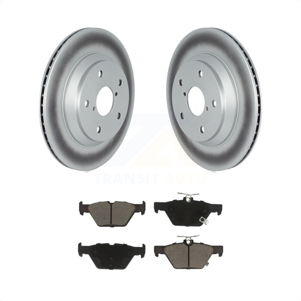 Rear Coated Disc Brake Rotors And Ceramic Pads Kit For Subaru Forester KGC-101516 by Transit Auto