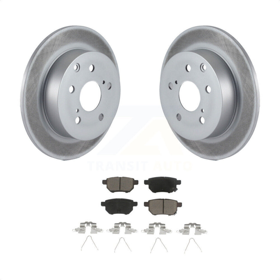 Rear Coated Disc Brake Rotors And Ceramic Pads Kit For 2010 Toyota Matrix XRS KGC-101517 by Transit Auto