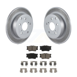 Rear Coated Disc Brake Rotors And Ceramic Pads Kit For Toyota Matrix Pontiac Vibe KGC-101518