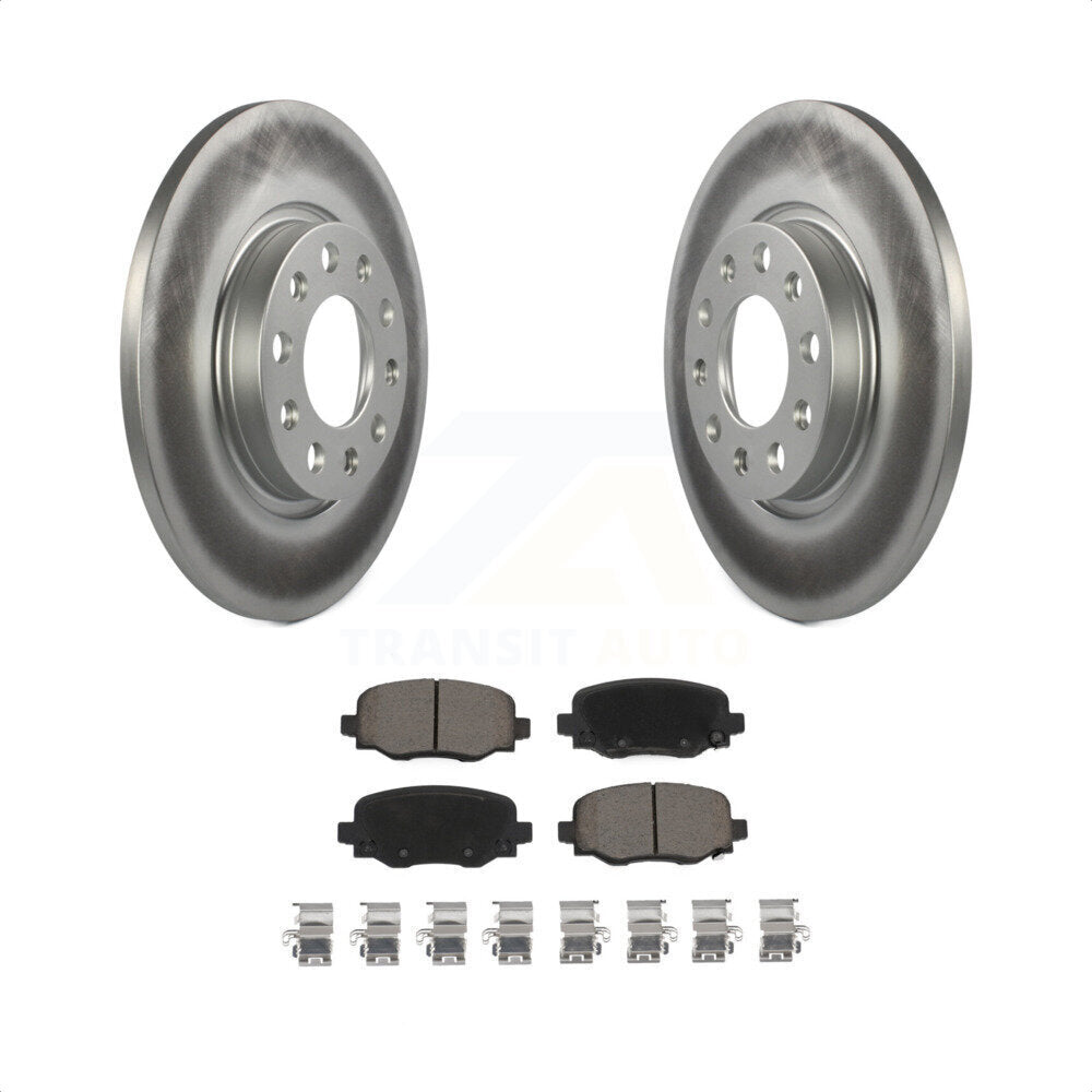 Rear Coated Disc Brake Rotors And Ceramic Pads Kit For Jeep Cherokee Chrysler 200 KGC-101522 by Transit Auto