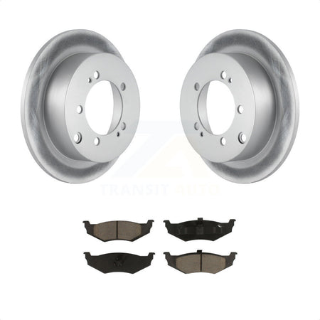 Rear Coated Disc Brake Rotors And Ceramic Pads Kit For 2000 Dodge Stratus With 14" Factory Wheels KGC-101525 by Transit Auto