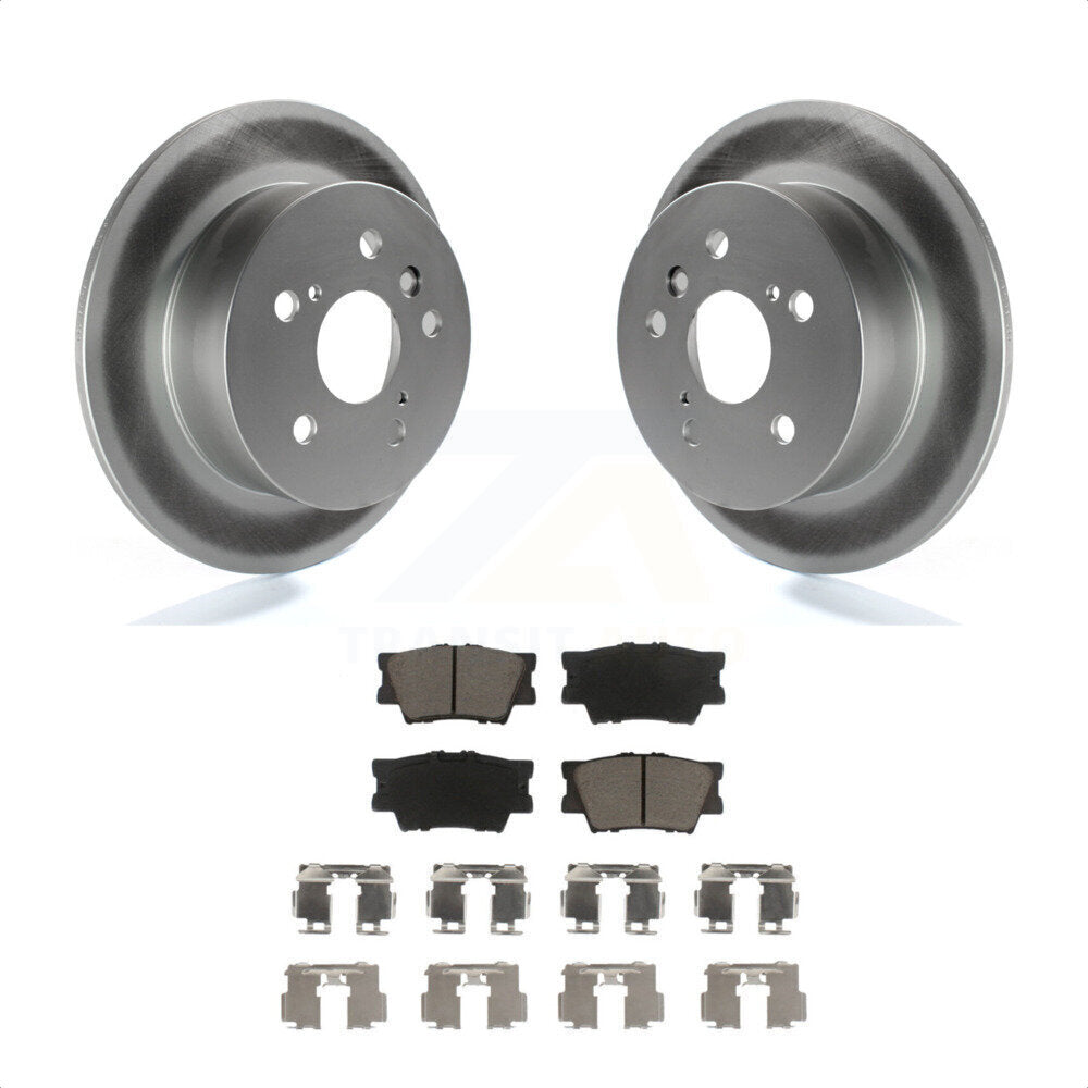 Rear Coated Disc Brake Rotors And Ceramic Pads Kit For Toyota Camry Lexus ES350 Avalon KGC-101526 by Transit Auto