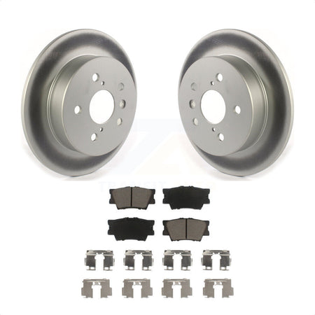 Rear Coated Disc Brake Rotors And Ceramic Pads Kit For Toyota Camry KGC-101531 by Transit Auto