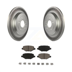 Rear Coated Disc Brake Rotors And Ceramic Pads Kit For Ford Explorer Edge Taurus Flex Lincoln MKX MKS MKT KGC-101536