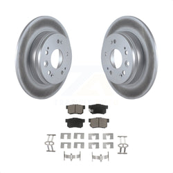 Rear Coated Disc Brake Rotors And Ceramic Pads Kit For 2002-2004 Honda CR-V KGC-101538