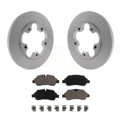 Rear Coated Disc Brake Rotors And Ceramic Pads Kit For Ford Transit-250 Transit-350 Transit-150 HD With 5 Lug Wheels KGC-101540