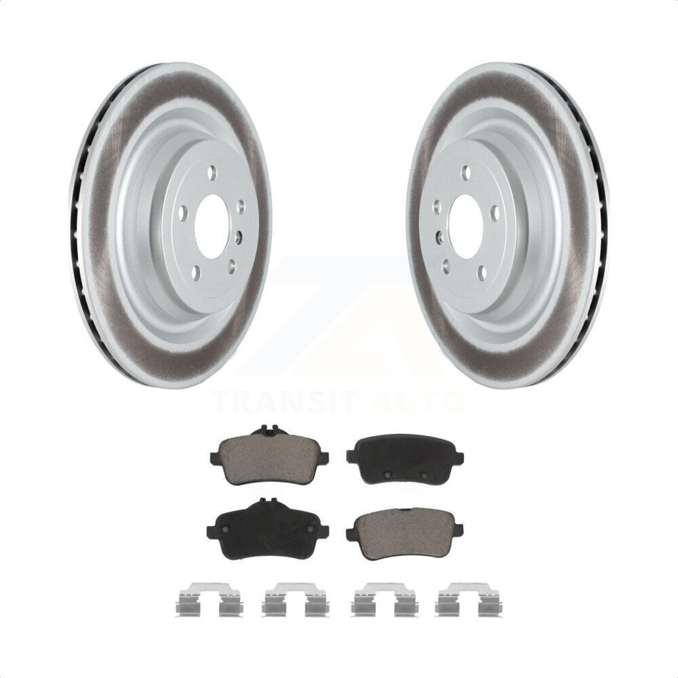 Rear Coated Disc Brake Rotors And Ceramic Pads Kit For Mercedes-Benz GLS450 GL450 GLS550 GL350 GL550 ML400 ML250 ML63 AMG GLS350d KGC-101542 by Transit Auto