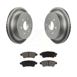 Rear Coated Disc Brake Rotors And Ceramic Pads Kit For 2006-2007 Nissan Xterra KGC-101545