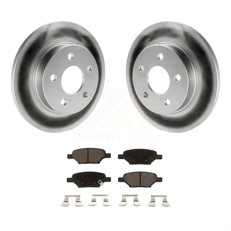 Rear Coated Disc Brake Rotors And Ceramic Pads Kit For Chevrolet Malibu Pontiac G6 Cobalt Saturn Ion HHR Aura G5 Pursuit KGC-101548 by Transit Auto