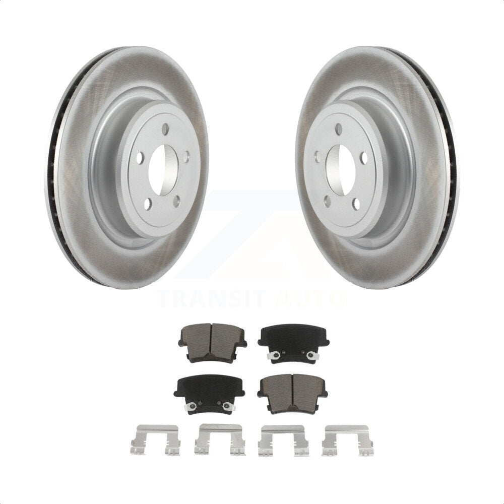 Rear Coated Disc Brake Rotors And Ceramic Pads Kit For Dodge Charger Magnum KGC-101555 by Transit Auto