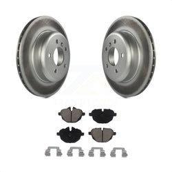 Rear Coated Disc Brake Rotors And Ceramic Pads Kit For BMW 528i 535i xDrive 535d ActiveHybrid 5 KGC-101556