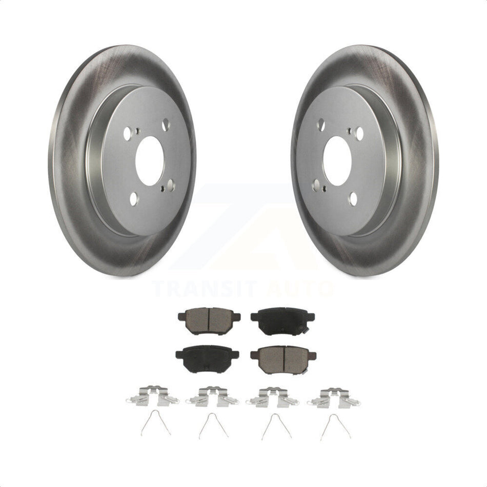 Rear Coated Disc Brake Rotors And Ceramic Pads Kit For 2012-2018 Toyota Yaris KGC-101557 by Transit Auto