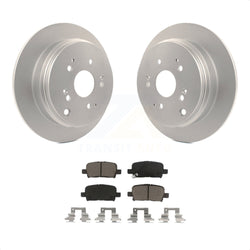 Rear Coated Disc Brake Rotors And Ceramic Pads Kit For 2002-2004 Honda Odyssey KGC-101564