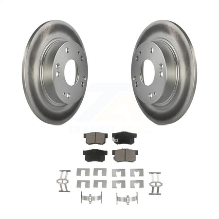 Rear Coated Disc Brake Rotors And Ceramic Pads Kit For Honda Civic Acura ILX CSX KGC-101565 by Transit Auto