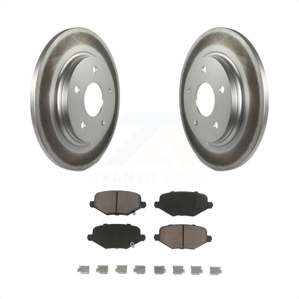 Rear Coated Disc Brake Rotors And Ceramic Pads Kit For Dodge Grand Caravan Chrysler Town & Country Journey Ram C/V Volkswagen Routan KGC-101587 by Transit Auto